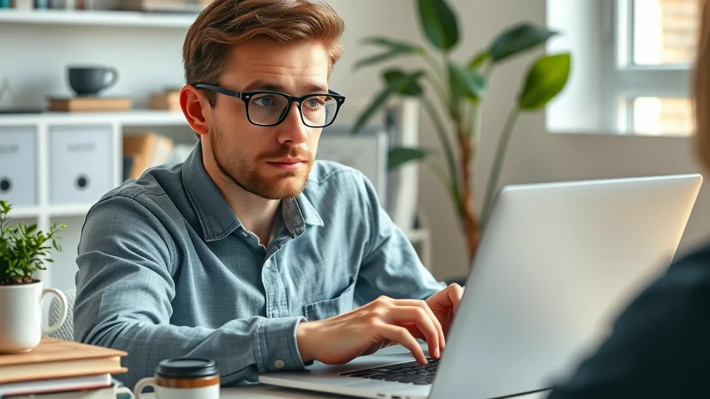 Person searching online for differences between mediation and litigation in a legal advice context using a laptop, legal books in background