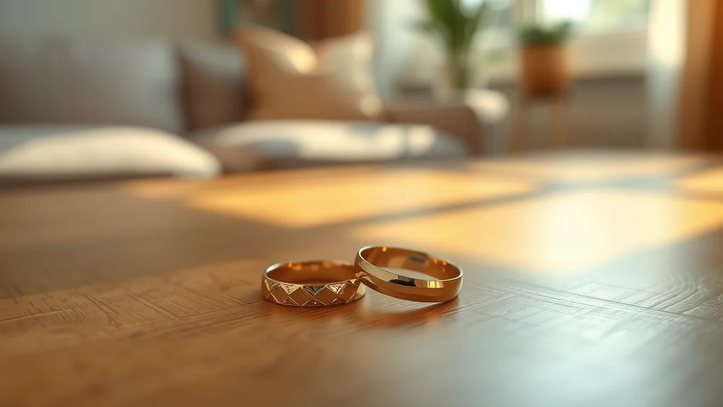 Symbolic gold wedding rings separated, representing the legal grounds and outcomes in the difference between annulment and divorce