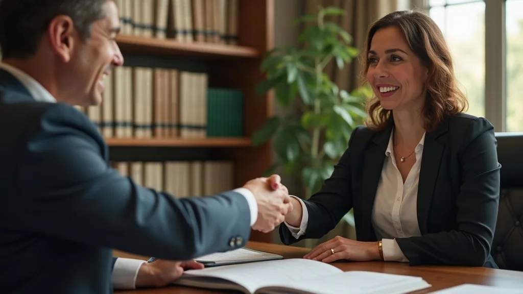 Attorney and client shaking hands after discussing marital property vs. non marital property issues in Missouri divorce
