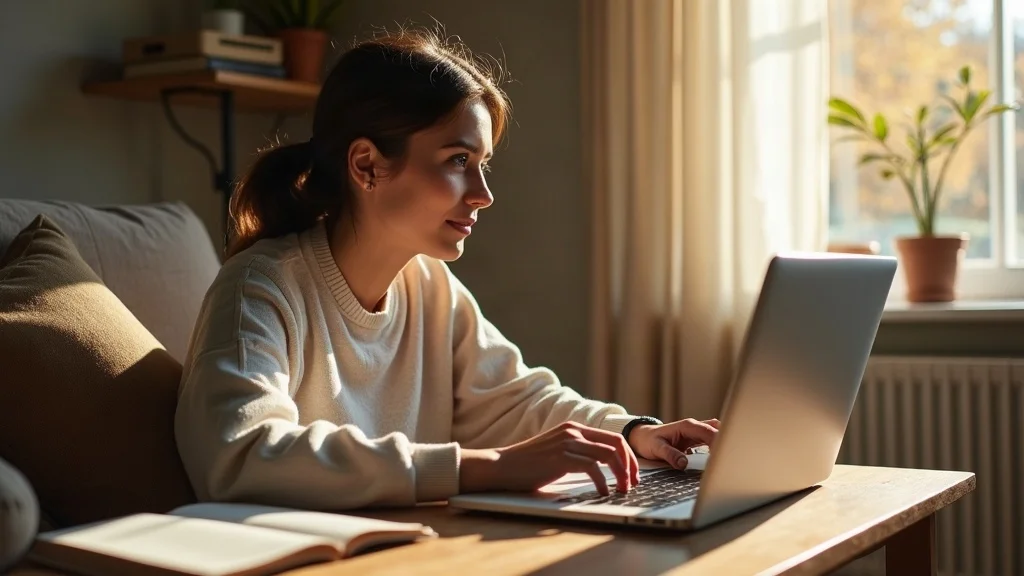Individual researching how to legally separate from husband online